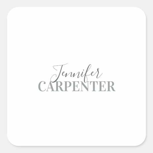 プロフェッショナル エレガント モダン ミニマル シンプル スクエアシール (正面)