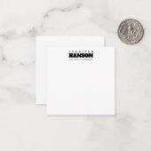 プロフェッショナル エレガント モダン ミニマル シンプル ノートカード (正面/裏面インサイチュ)