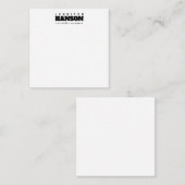 プロフェッショナル エレガント モダン ミニマル シンプル ノートカード (正面/裏面)