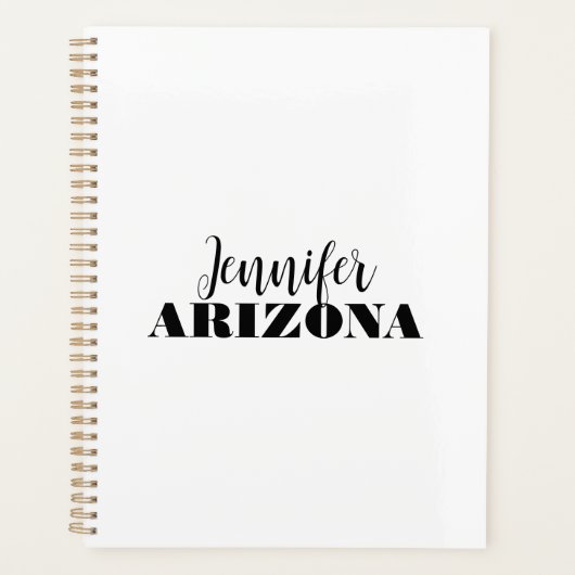 プロフェッショナル エレガント モダン ミニマル シンプル プランナー手帳 (正面)