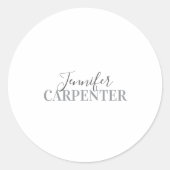 プロフェッショナル エレガント モダン ミニマル シンプル ラウンドシール (正面)