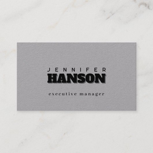 プロフェッショナル エレガント モダン ミニマル シンプル 名刺 (正面)