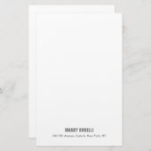 プロフェッショナル エレガント モダン ミニマル 追加名 便箋 (正面/裏面)