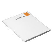 プロフェッショナル オレンジ 白 シンプル プレーン クリエイティブ ノートパッド (アングル)