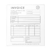 プロフェッショナル カスタム ビジネス 請求書 ノートパッド (正面)