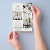 プロフェッショナル カスタム フォト ロゴ タウペ マーケティング チラシ (ハンドル)