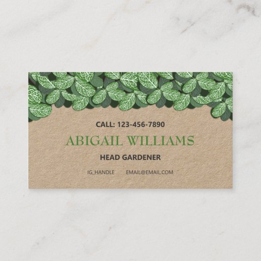 プロフェッショナル・ガモダンーデニング/造園工芸 名刺 (裏面)