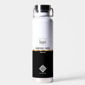 プロフェッショナル クライアント 従業員 参加者 QRコード スワッグ ウォーターボトル (背面)