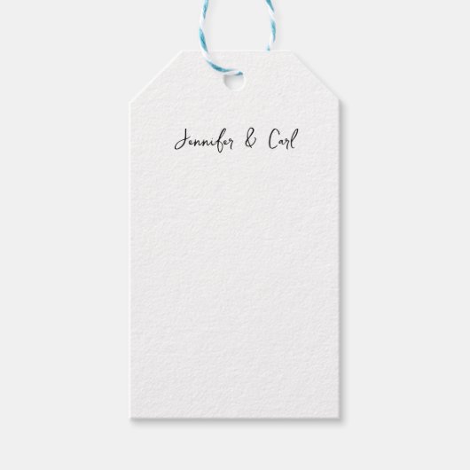 プロフェッショナル クラシック カリグラフィー ミニマル プレーンベーシック ギフトタグ (正面)