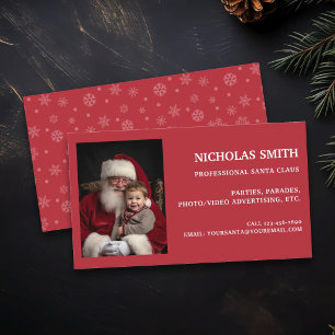 プロフェッショナル クリスマス スノーフレーク サンタクロース 写真 名刺