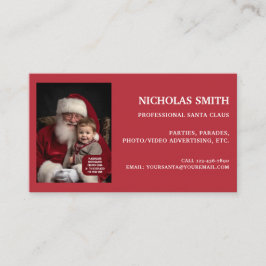 プロフェッショナル クリスマス スノーフレーク サンタクロース 写真 名刺