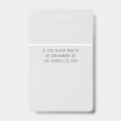 プロフェッショナル グレー ミニマル 病院職員 バッジ (裏面)