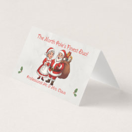 プロフェッショナル サンタ ビジネスカード テント Mr&Mrs Claus