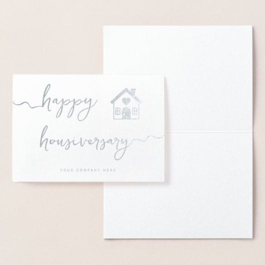 プロフェッショナル シルバー ハッピー ハウスアニバーサリー 不動産 箔カード (ディスプレー)