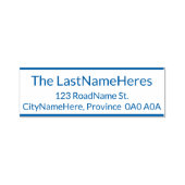 プロフェッショナル、シンプルおよび普通姓+住所 セルフインキングスタンプ (デザイン)