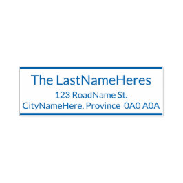 プロフェッショナル、シンプルおよび普通姓+住所 セルフインキングスタンプ