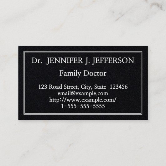 プロフェッショナル&シンプルファミリードクター名刺 名刺 (正面)