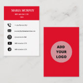 プロフェッショナル/シンプル名刺テンプレート | R 名刺 (正面/裏面)