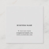 プロフェッショナル シンプル グレー ストライプ コンサルタント スクエア名刺 (裏面)