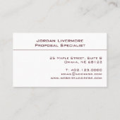 プロフェッショナル、シンプル、ベーシック、マルーン&ホワイトモダン 名刺 (裏面)