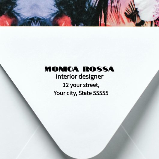 プロフェッショナル シンプル モダン ネオン ピンク ブラック セルフインキングスタンプ