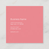 プロフェッショナル- スクエア名刺 (裏面)