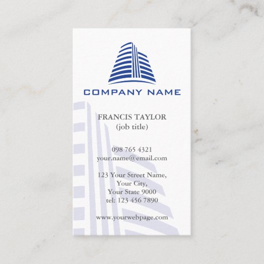 プロフェッショナル、スタイリッシュな不動産または建築… 名刺 (正面)