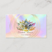 プロフェッショナル、スタイリッシュ金ゴールドサークルLotus Opal 名刺 (正面)