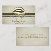 プロフェッショナル スタイリッシュ メタリック ドリッピング リップス 名刺 (正面/裏面)