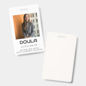プロフェッショナル・ドゥーラ写真 名前 身元デザイン バッジ (正面&裏面)