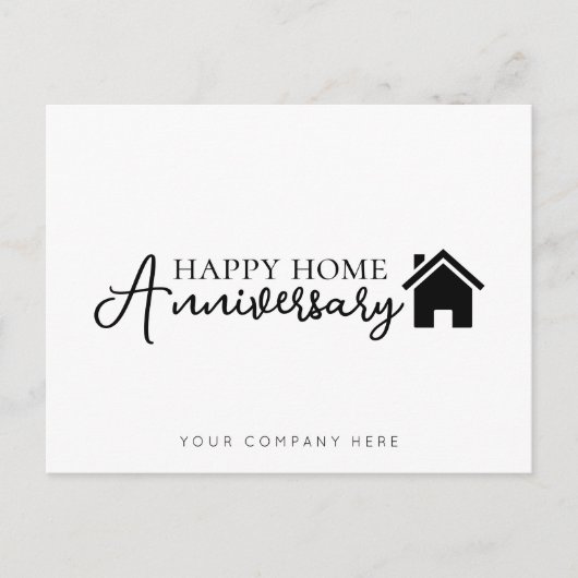プロフェッショナル ハッピー ホーム アニバーサリー リアルエステート ポストカード (正面)
