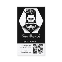 プロフェッショナル バーバーショップ 黒と白のロイヤルティーカード