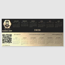 プロフェッショナル バーバーショップ 黒と金 2026年カレンダー