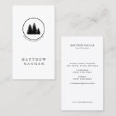 プロフェッショナル·パイン·ツリー·ロゴ 名刺 (正面/裏面)