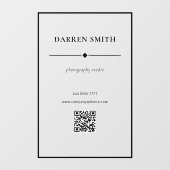 プロフェッショナル ビジネス オフィス ネーム フレーム QRコード ウィンドウサイン (シート)