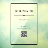 プロフェッショナル ビジネス オフィス ネーム フレーム QRコード ウィンドウサイン (シート3)