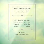 プロフェッショナル ビジネス オフィス ブラック 開業時間 ウィンドウサイン (シート3)