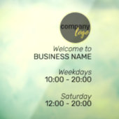 プロフェッショナル ビジネス オーナー ロゴ サイン オープニング アワーズ ウィンドウサイン (シート3)