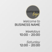 プロフェッショナル ビジネス オーナー ロゴ サイン 営業時間 ウィンドウサイン (シート)