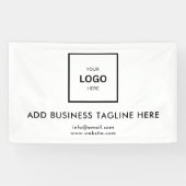 プロフェッショナル ビジネス ロゴと企業ウェブサイト 横断幕 (横)