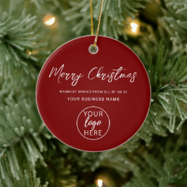 プロフェッショナル ビジネス ロゴ クリスマス ホリデー セラミックオーナメント