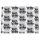 プロフェッショナル ビジネス ロゴ テキスト プロモーション レトロ ラージペーパーバッグ (正面)