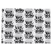 プロフェッショナル ビジネス ロゴ テキスト プロモーション レトロ ラージペーパーバッグ (裏面)