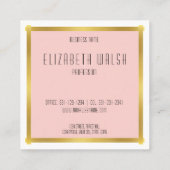 プロフェッショナル ピンク ブラッシュ＆ゴールド カード デザイン (裏面)