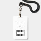 プロフェッショナル フォト 赤 社員 ID バッジ (裏面（ネックストラップ付）)