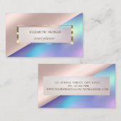 プロフェッショナル、フレモダンームバラ金ゴールドホログラフィック 名刺 (正面/裏面)