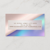 プロフェッショナル、フレモダンームバラ金ゴールドホログラフィック 名刺 (裏面)