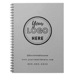 プロフェッショナル ブランディング ミニマル グレー プロモ ロゴ ノートブック