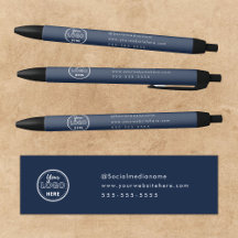 プロフェッショナル ブランディング ミニマル ネイビーブルー ロゴ