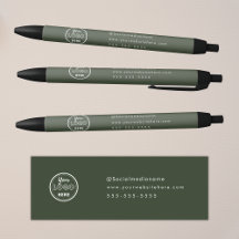プロフェッショナル ブランディング ミニマル フォレストグリーン ロゴ